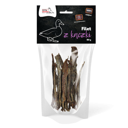 Syta Micha Duck Fillet - natural dog treats in the form of strips made from dried duck fillets