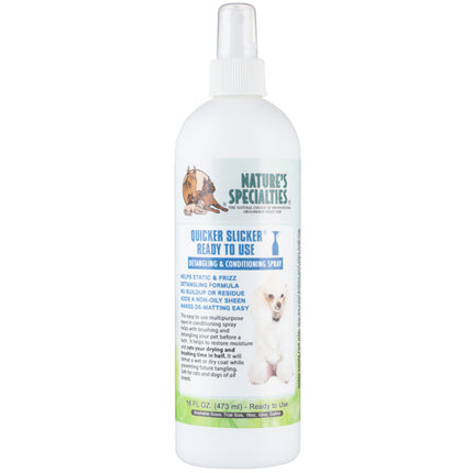 Nature's Specialties Quicker Slicker Spray - detangling conditioner for dogs and cats