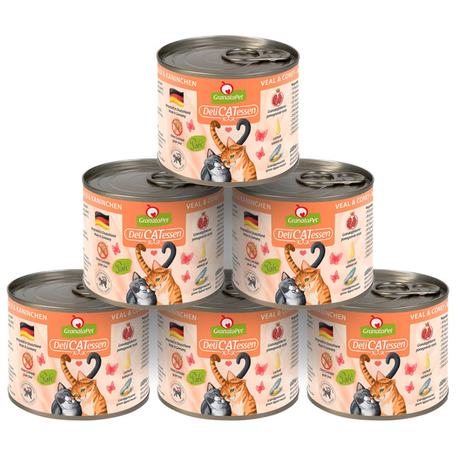 GranataPet DeliCatessen Veal & Coney - grain-free wet food for cats, veal and rabbit