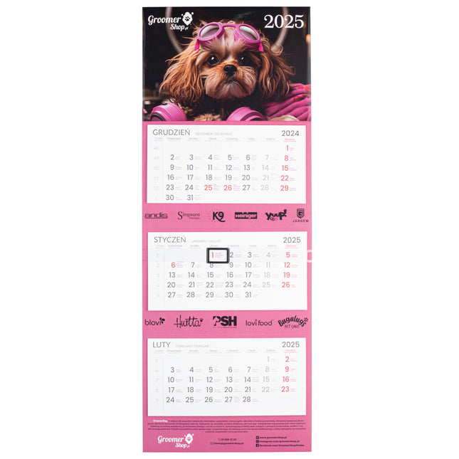 GroomerShop.pl 2025 Triptych Calendar