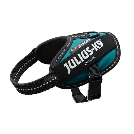 Julius - K9 IDC Powerharness Petrol Green - high-quality harness for dogs, sea green color