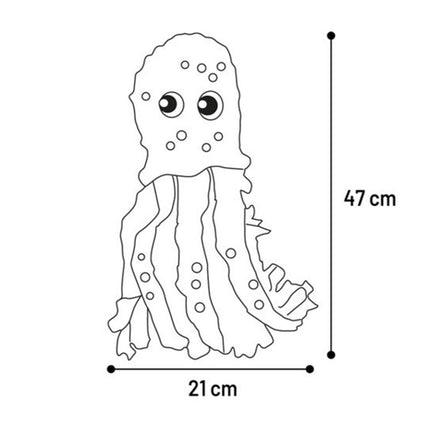 Flamingo Sniffing Carpet Puppy Squid (47cm) - sniffing toy for puppies, crinkly octopus