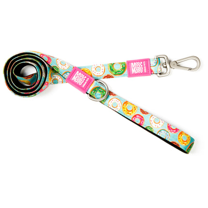 Max&Molly Short Leash Donuts - colorful urban leash for dogs, donut pattern, 120cm