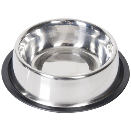 Flamingo Classic Bowl - steel bowl for dogs with a non-slip base