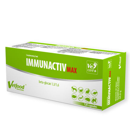 Vetfood Immunactiv Max 120 capsules - supplement supporting immunity in animals