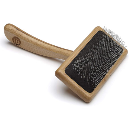 Mikki Bamboo Medium Soft Pin Slicker - Soft Bamboo Poodle Brush