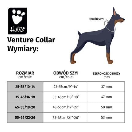 Hurtta Venture Collar - dog collar - 55 - 65cm