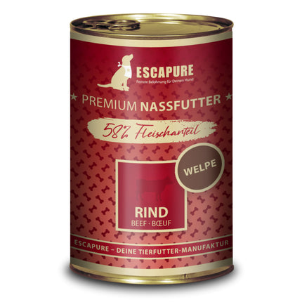 Escapure Puppy Beef - wet food for puppies, beef with vegetables and fruits