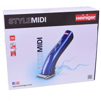 Heiniger Style Midi Trimmer - professional finishing clipper with adjustable blade, cordless - wired