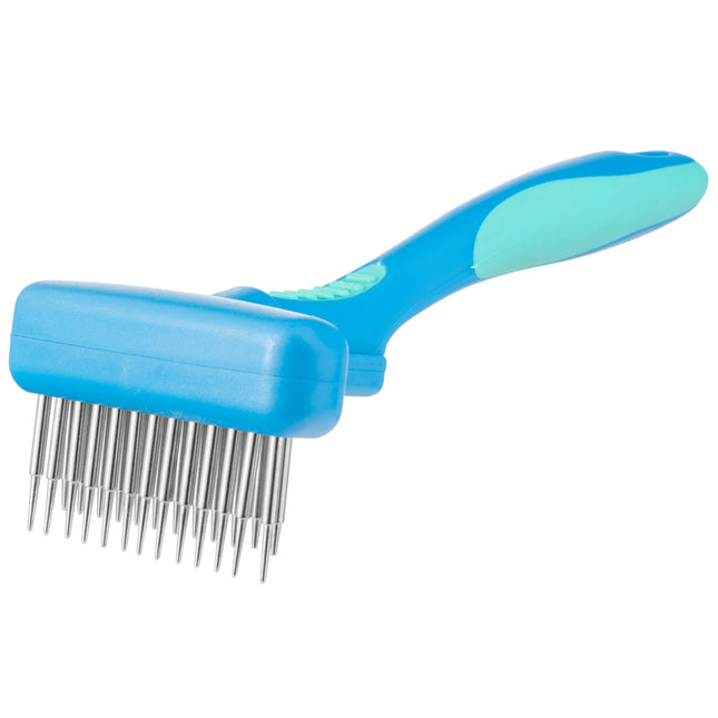 Vivog double slicker brush, crosswise with rotating teeth