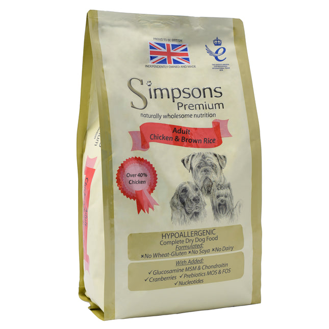 Simpsons Premium Adult Chicken & Rice - food for adult dogs, chicken and rice