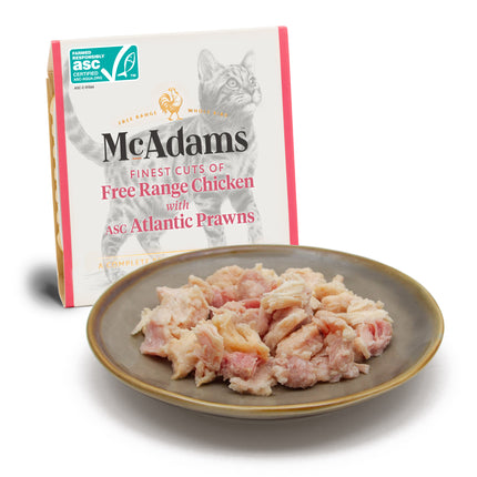 McAdams Free Range Chicken with Atlantic Prawns Cat - wet food for cats, free-range chicken and prawns