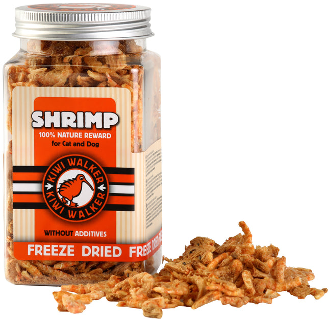 Kiwi Walker Shrimp Snacks - 100% shrimp, freeze-dried, natural treats for dogs and cats