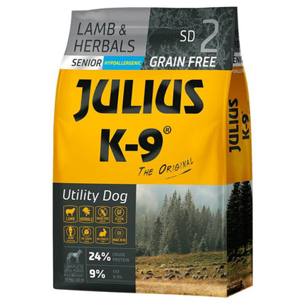 Julius K - 9 Lamb & Herbals Senior - grain-free food for senior dogs and overweight dogs, lamb with herbs