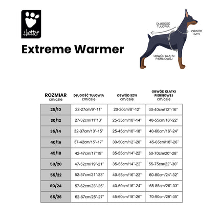 Hurtta Extreme Warmer Blackberry - waterproof winter jacket for dogs, with a warm lining