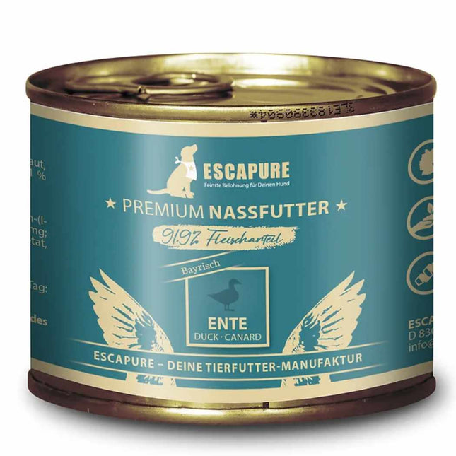 Escapure Bavarian Duck - wet food for dogs, duck with vegetables, 91.9% meat