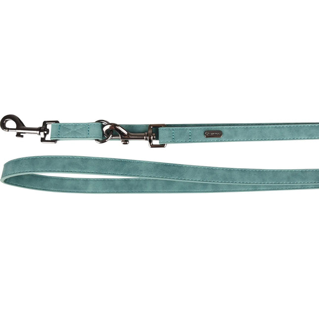 Flamingo Training Leash Delu Green - detachable dog leash made of eco-leather, green