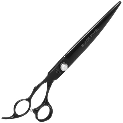 Geib Black Pearl Left Curved Scissors - professional curved scissors made of cobalt steel, left-handed