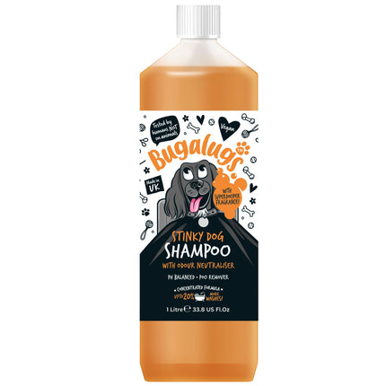 Bugalugs Stinky Dog Shampoo - dog shampoo that eliminates unpleasant odors, concentrate 1:10