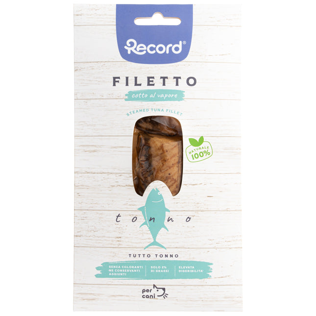 Record Filetto Tuna - dog snack, 100% tuna fillet, steamed