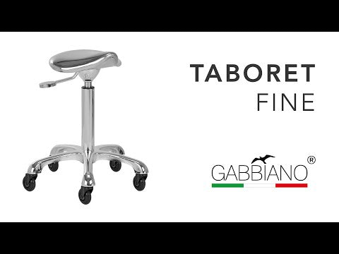 Gabbiano Roll Speed - grooming stool with a contoured leather seat, wheels with bearings