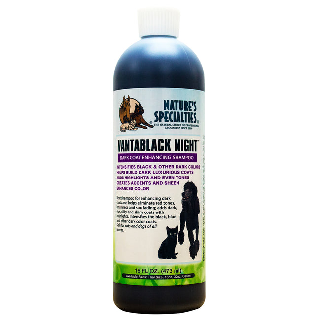 Nature's Specialties Vantablack Shampoo - highlighting shampoo for enhancing dark coat color in dogs and cats, concentrate 1:16