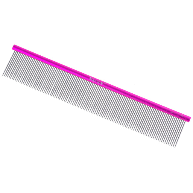 Madan Professional Ultra Light Comb 19cm - professional, very lightweight comb with an aluminum handle and closely spaced teeth, fine pins.