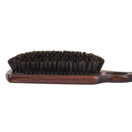 Blovi Wood Brush - extra large wooden brush with natural bristles and a finger hole, for breeds with short and/or fine hair