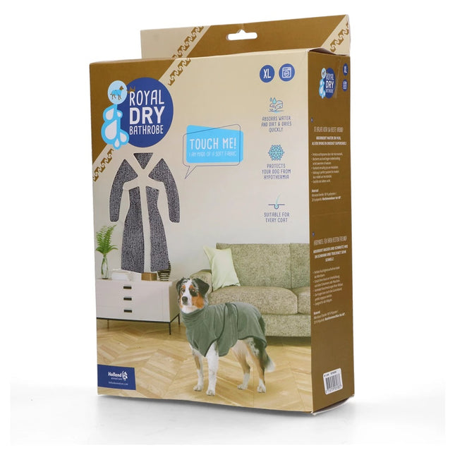 Royal Dry Bathrobe for Dogs - Absorbent Microfiber Bathrobe for Dogs