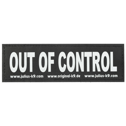 Julius - K9 Out Of Control Patch 2pcs - Velcro for Julius K9 Harnesses