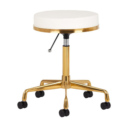 Activ H4 - gold grooming stool with height adjustment, white