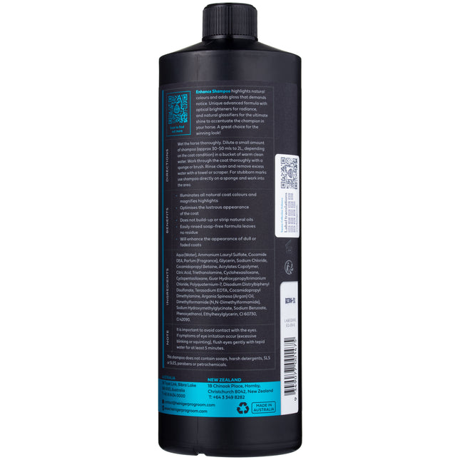 ProGroom Equine Collection Enhance Shampoo - horse shampoo that enhances coat color and adds shine, concentrate