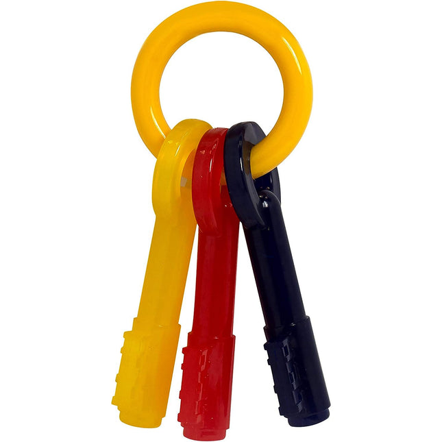 Nylabone Puppy Chew Keys - bacon-scented chew toy for puppies, shaped like keys