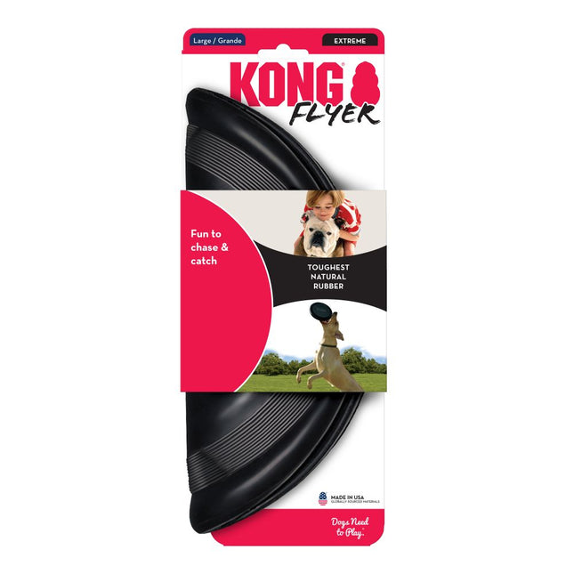 KONG Extreme Flyer - durable frisbee for dogs, rubber throwing disc