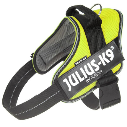 Julius K9 IDC Powair Harness Neon - lightweight and breathable dog harness, neon yellow