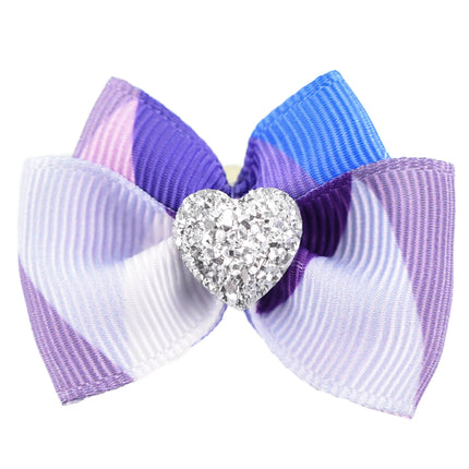 Blovi Bow Glamour Colorful Bow with Silver Heart