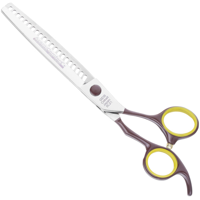 Geib Avanti Comfort Plus Chunker - professional single-sided thinning shears with an ergonomic handle and wide teeth - 21 teeth