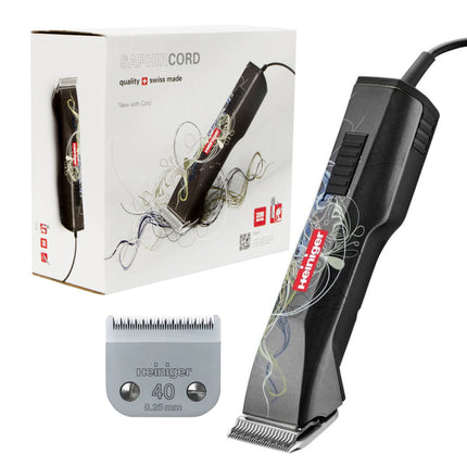 Heiniger Saphir Cord Vet - professional corded pet grooming clipper with a blade (0.25mm)