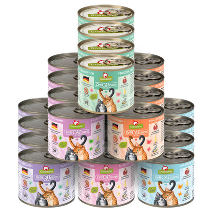 GranataPet DeliCatessen Food Set - Grain-Free Wet Cat Food, Mix of 6 Flavors, Set 1