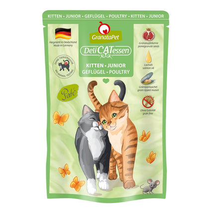 GranataPet DeliCatessen Kitten/Junior Poultry - grain-free wet food with poultry, pouches for kittens