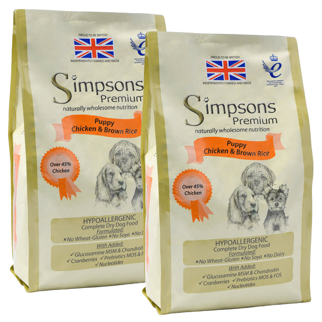 Simpsons Premium Puppy Chicken & Rice - food for puppies, chicken and rice