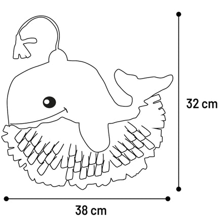 Flamingo Sniffing Carpet Puppy Whale (38cm) - sniffing mat for puppies and small dogs, crinkly whale