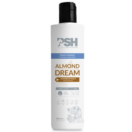 PSH Daily Beauty Almond Dream Shampoo - protective and moisturizing shampoo for dog and cat fur, with almond oil