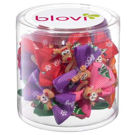 Blovi Christmas Bows Reindeer 25pcs - festive reindeer bows for dogs, with elastic band