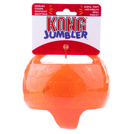 KONG Jumbler Ball M/L - large squeaky ball for dogs with handles