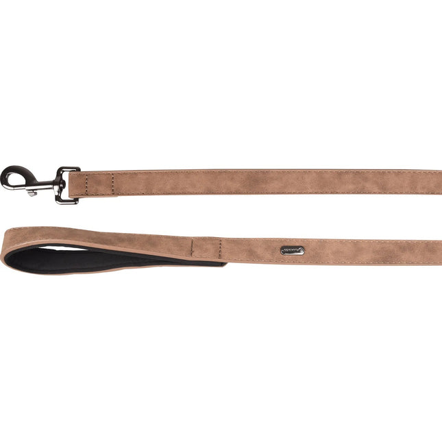 Flamingo Leash Delu - dog leash made of eco-leather, padded handle, 100cm