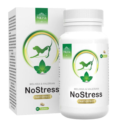 Pokusa GreenLine NoStress 60tbl. - natural herbal calming supplement for dogs and cats