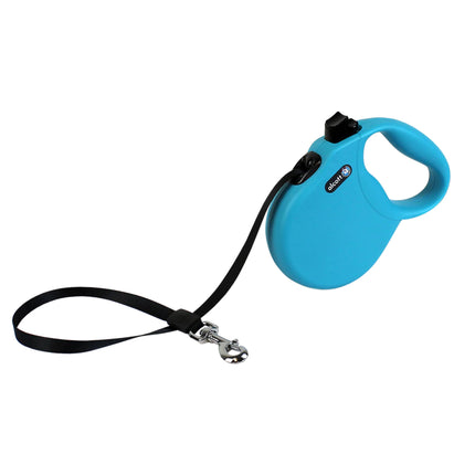 Alcott Wanderer Retractable Leash 5m Blue - automatic dog leash, blue