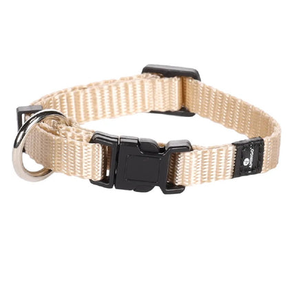 Flamingo Small Collar Ziggi - nylon collar for cats and small dogs - Beige