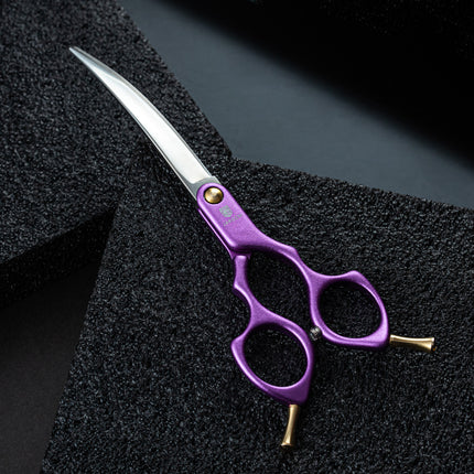 Jargem Asian Style Light Curved Scissors - very lightweight, curved scissors for Korean-style grooming